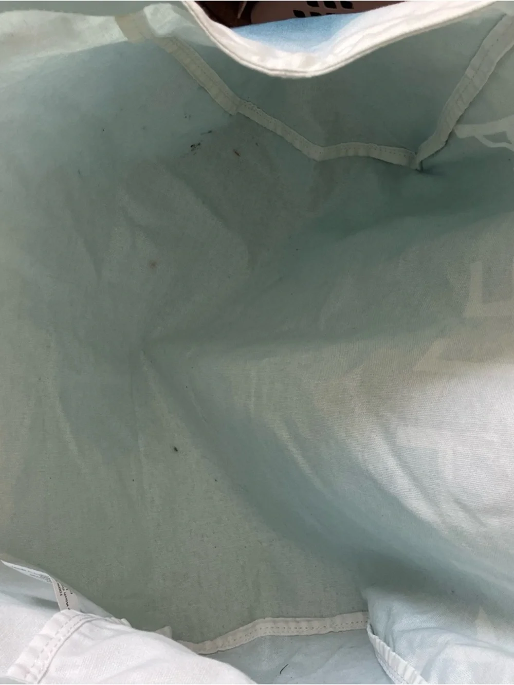 Athleta Ombre Blue and White Cotton Canvas Tote Bag - Picture 4 of 5